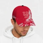 houston-cougars-cap-customized-smoke-flames-red-best-selling.webp