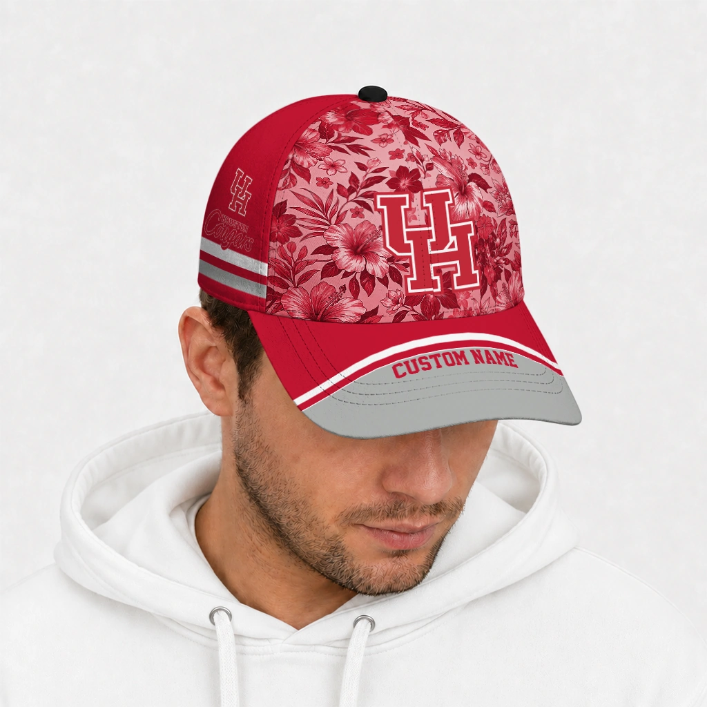 houston-cougars-cap-customized-tropical-floral-red-new-arrival.webp