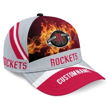 Houston Rockets Cap - Custom Blazing Fire Red