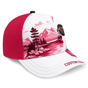 Houston Rockets Cap - Customized Flat Illustration Red White