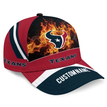 Houston Texans Cap - Custom Blazing Fire Blue