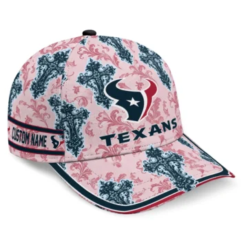 Houston Texans Cap - Customized Damask Pattern Blue White