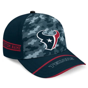 Houston Texans Cap - Personalized Pixel Camo Blue
