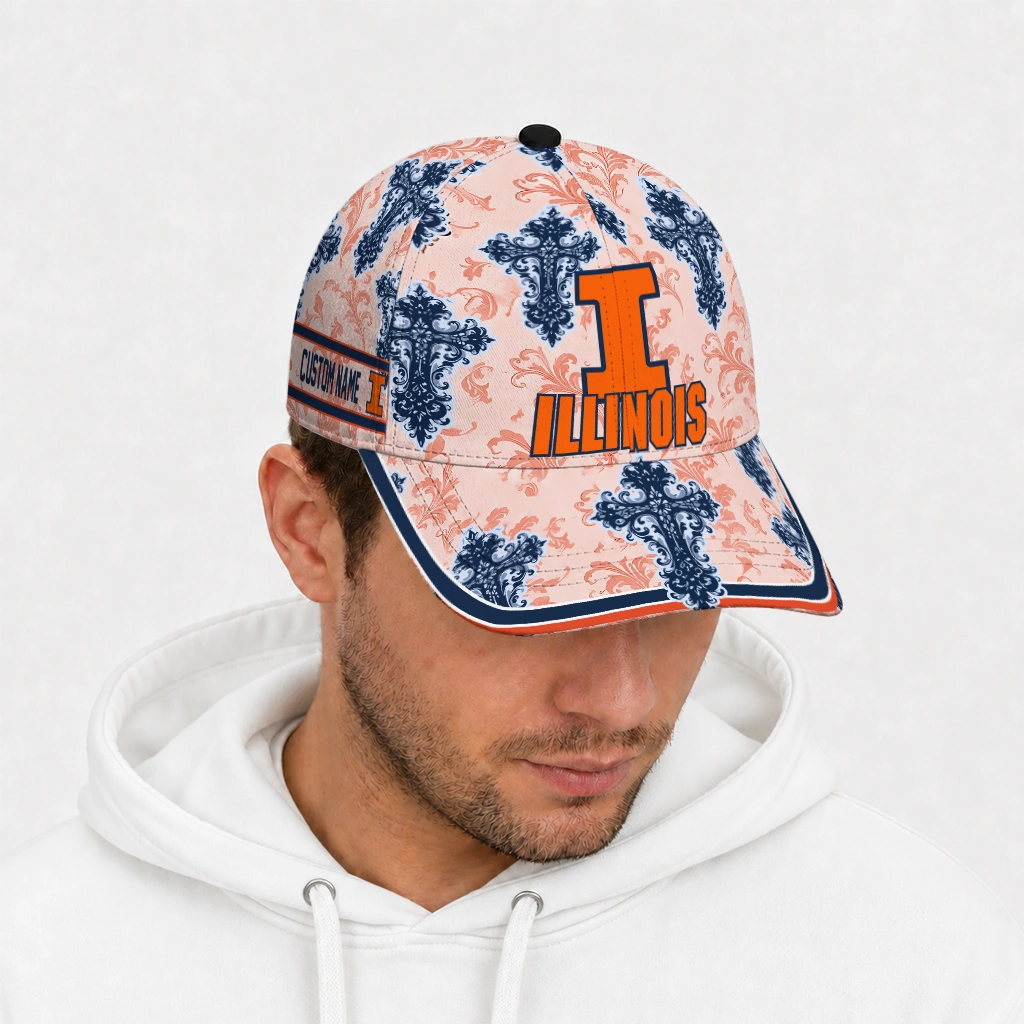 illinois-fighting-illini-cap-custom-damask-pattern-blue-white-new-arrival.webp