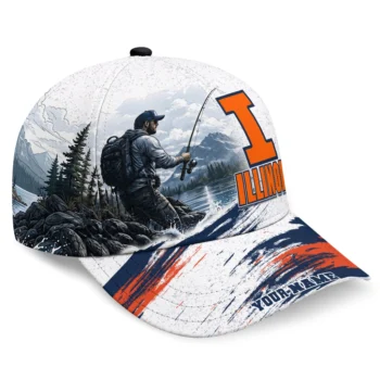 Illinois Fighting Illini Cap - Custom Photo Realistic Blue White