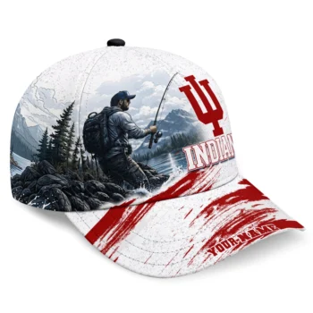 Indiana Hoosiers Cap - Personalized Photo Realistic Red White