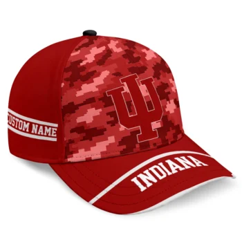 Indiana Hoosiers Cap - Personalized Pixel Camo Red