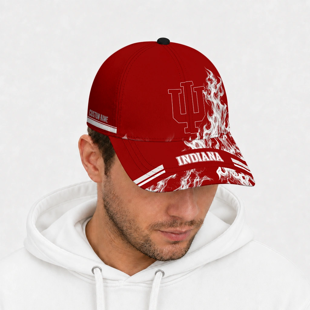 indiana-hoosiers-cap-personalized-smoke-flames-red-new-arrival.webp