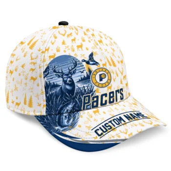 Indiana Pacers Cap - Custom Toile Pattern Blue White