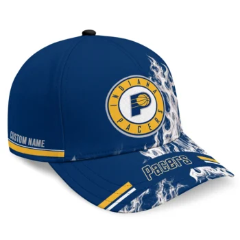 Indiana Pacers Cap - Personalized Smoke Flames Blue