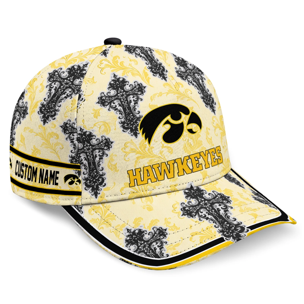 iowa-hawkeyes-cap-customized-damask-pattern-black-white-best-selling.webp iowa hawkeyes cap customized damask pattern black white best selling