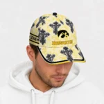 iowa-hawkeyes-cap-customized-damask-pattern-black-white-best-selling.webp
