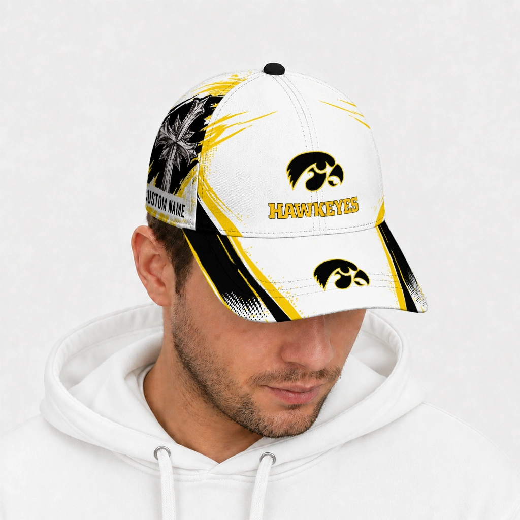 iowa-hawkeyes-cap-customized-grunge-cross-black-white-new-arrival.webp