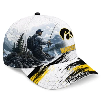 Iowa Hawkeyes Cap - Customized Photo Realistic Black White