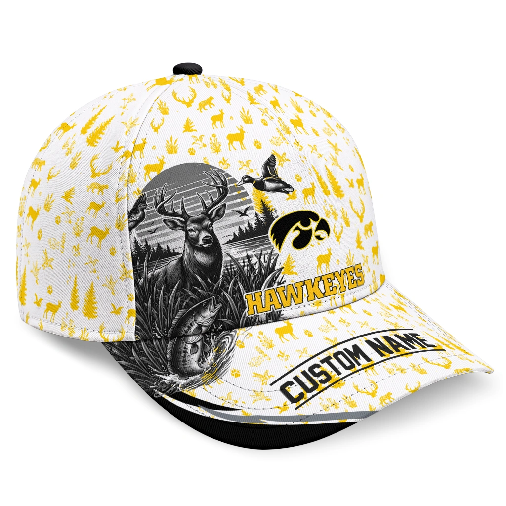 iowa-hawkeyes-cap-customized-toile-pattern-black-white-best-selling.webp iowa hawkeyes cap customized toile pattern black white best selling