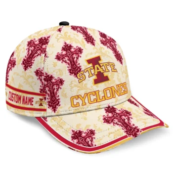 Iowa State Cyclones Cap - Custom Damask Pattern Red White