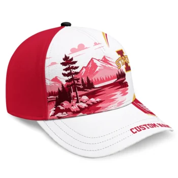 Iowa State Cyclones Cap - Custom Flat Illustration Red White