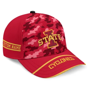 Iowa State Cyclones Cap - Custom Pixel Camo Red