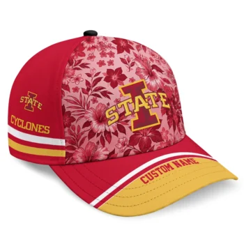 Iowa State Cyclones Cap - Custom Tropical Floral Red