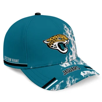 Jacksonville Jaguars Cap - Custom Smoke Flames Teal