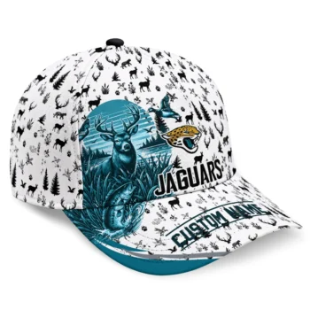 Jacksonville Jaguars Cap - Customized Toile Pattern Teal White