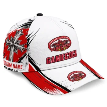 Jacksonville State Gamecocks Cap - Custom Grunge Cross Red White