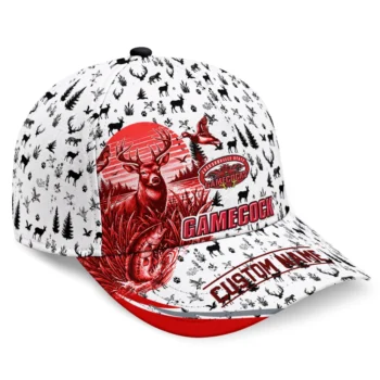 Jacksonville State Gamecocks Cap - Custom Toile Pattern Red White