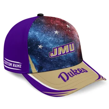 James Madison Dukes Cap - Customized Galaxy Nebula Purple