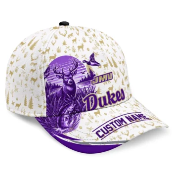James Madison Dukes Cap - Customized Toile Pattern Purple White