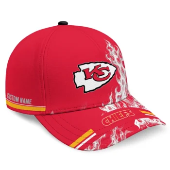 Kansas City Chiefs Cap - Customized Smoke Flames Red