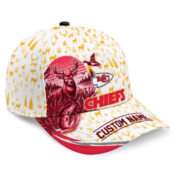Kansas City Chiefs Cap - Personalized Toile Pattern Red White