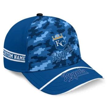 Kansas City Royals Cap - Customized Pixel Camo Royal Blue