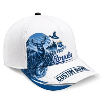Kansas City Royals Cap - Customized Toile Pattern Royal Blue White