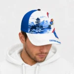 kansas-jayhawks-cap-personalized-flat-illustration-blue-white-best-selling.webp