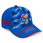 kansas-jayhawks-cap-personalized-pixel-camo-blue-best-selling.webp