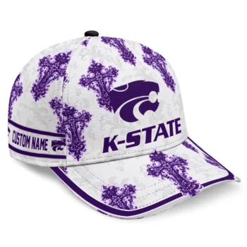 Kansas State Wildcats Cap - Customized Damask Pattern Purple White