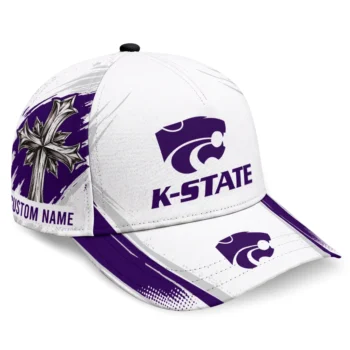 Kansas State Wildcats Cap - Customized Grunge Cross Purple White