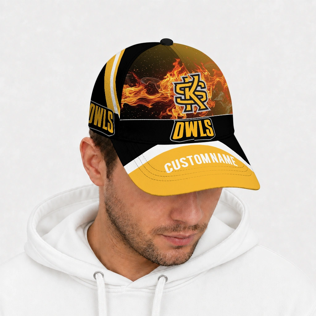 kennesaw-state-owls-cap-customized-blazing-fire-gold-new-arrival.webp
