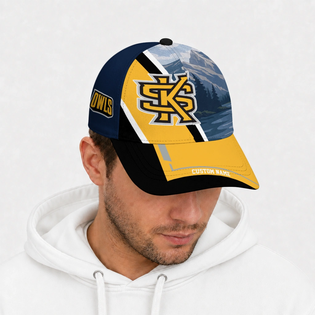 kennesaw-state-owls-cap-customized-diagonal-slash-gold-new-arrival.webp