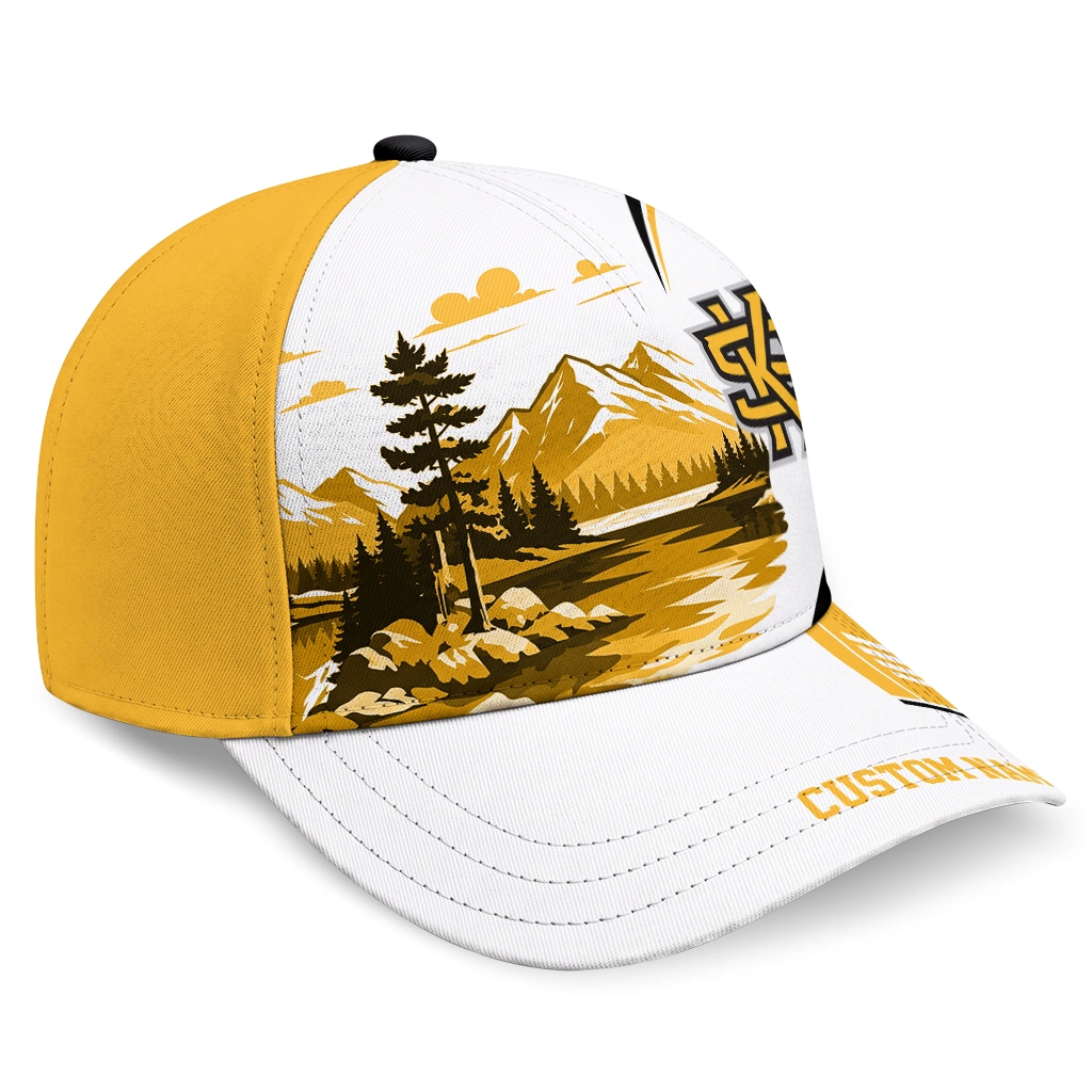 kennesaw-state-owls-cap-customized-flat-illustration-gold-white-best-selling.webp kennesaw state owls cap customized flat illustration gold white best selling