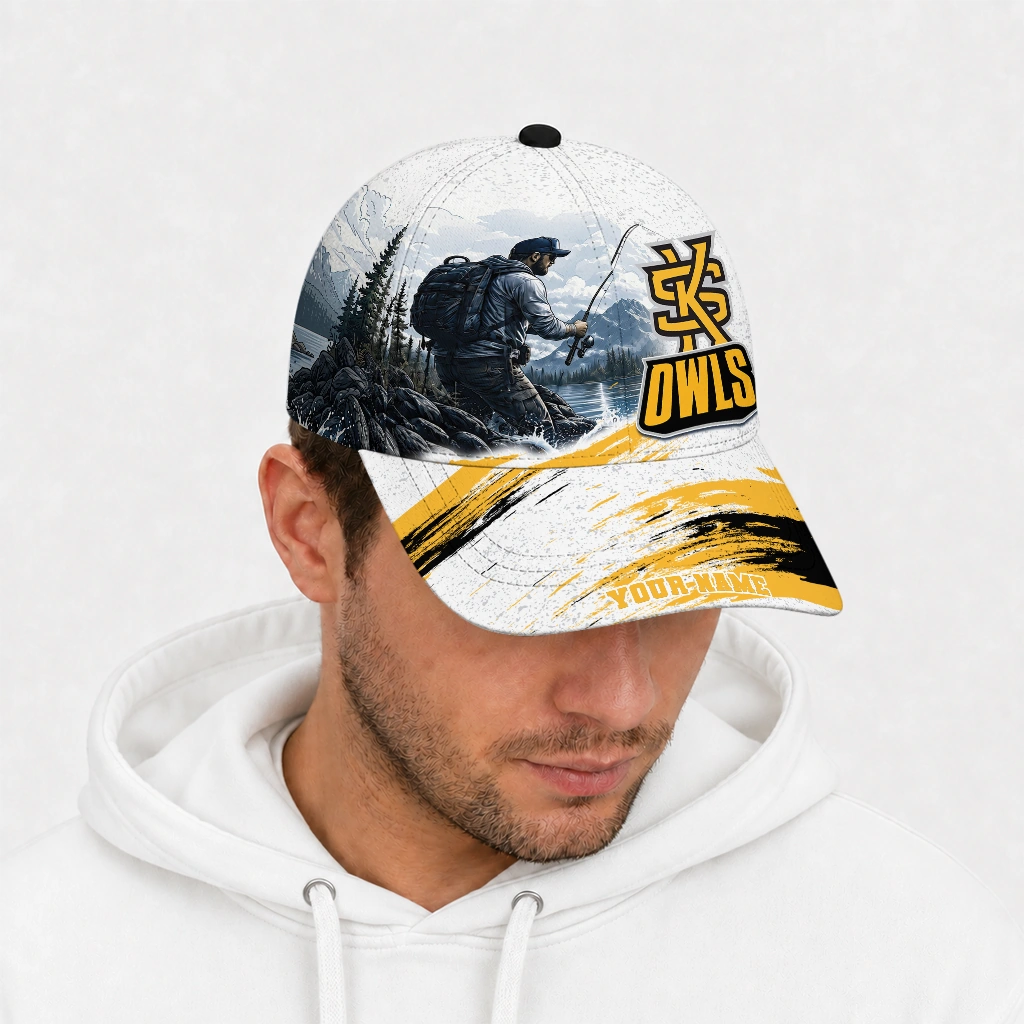 kennesaw-state-owls-cap-customized-photo-realistic-gold-white-new-arrival.webp
