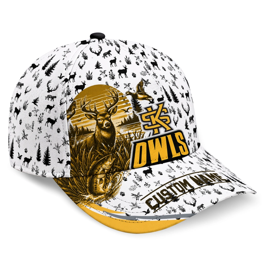kennesaw-state-owls-cap-customized-toile-pattern-gold-white-best-selling.webp kennesaw state owls cap customized toile pattern gold white best selling
