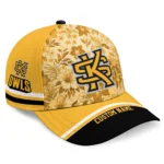 kennesaw-state-owls-cap-customized-tropical-floral-gold-best-selling.webp
