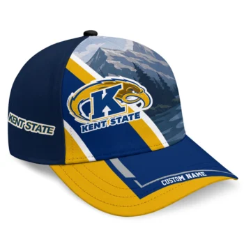 Kent State Golden Flashes Cap - Custom Diagonal Slash Navy Blue