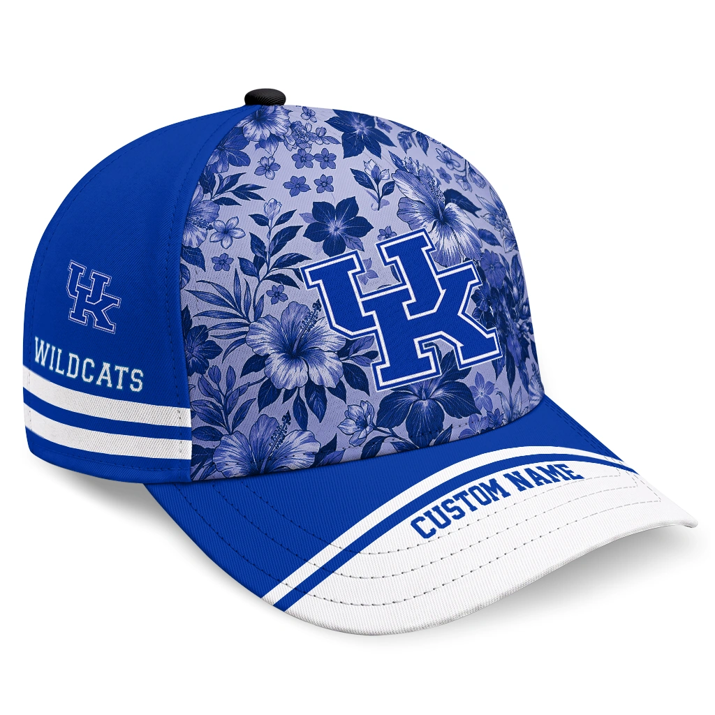 kentucky-wildcats-cap-custom-tropical-floral-blue-best-selling.webp kentucky wildcats cap custom tropical floral blue best selling