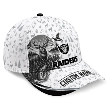 Las Vegas Raiders Cap - Custom Toile Pattern Black White