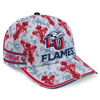 Liberty Flames Cap - Personalized Damask Pattern Red White