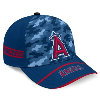 Los Angeles Angels Cap - Personalized Pixel Camo Blue