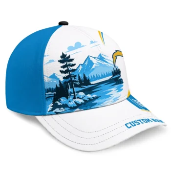 Los Angeles Chargers Cap - Custom Flat Illustration Blue White