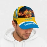 los-angeles-chargers-cap-personalized-blazing-fire-blue-best-selling.webp